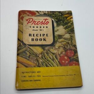 Nostalgia Presto Cooker Recipe Book from 1946